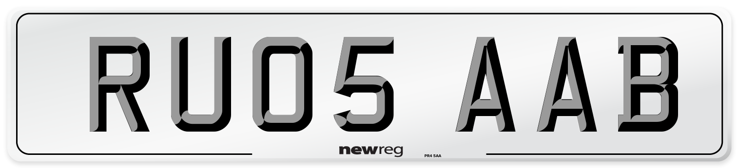 RU05 AAB Number Plate from New Reg